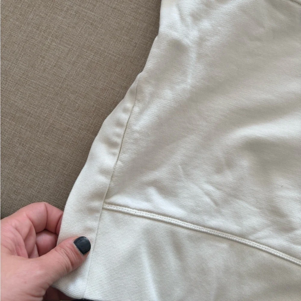 La Ligne Super Half Zip Hoodie Sweatshirt White Size XS